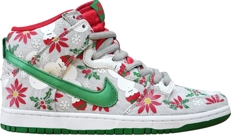 

Кроссовки Nike Concepts x Dunk High Premium SB 'Ugly Christmas Sweater', серый