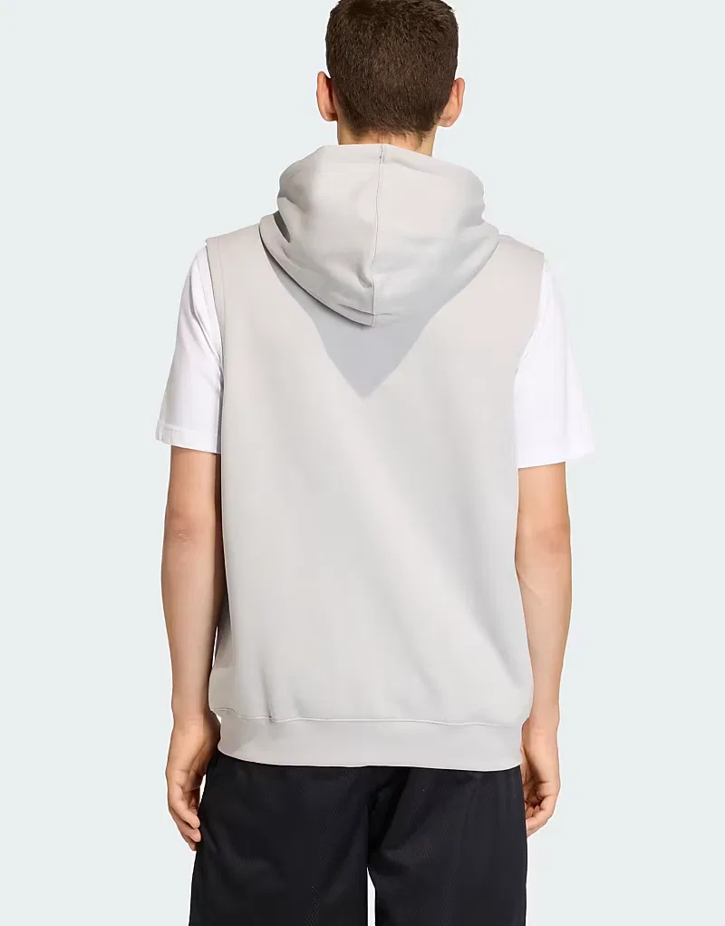 Худи без рукавов Adidas Originals Trefoil essentials серого, два — фото 4