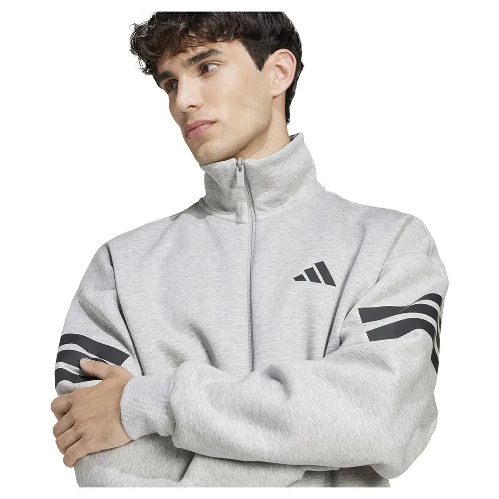 Мужская куртка с застежкой-молнией Future Icons 3-Stripes Woven Adidas, Grey — фото 4