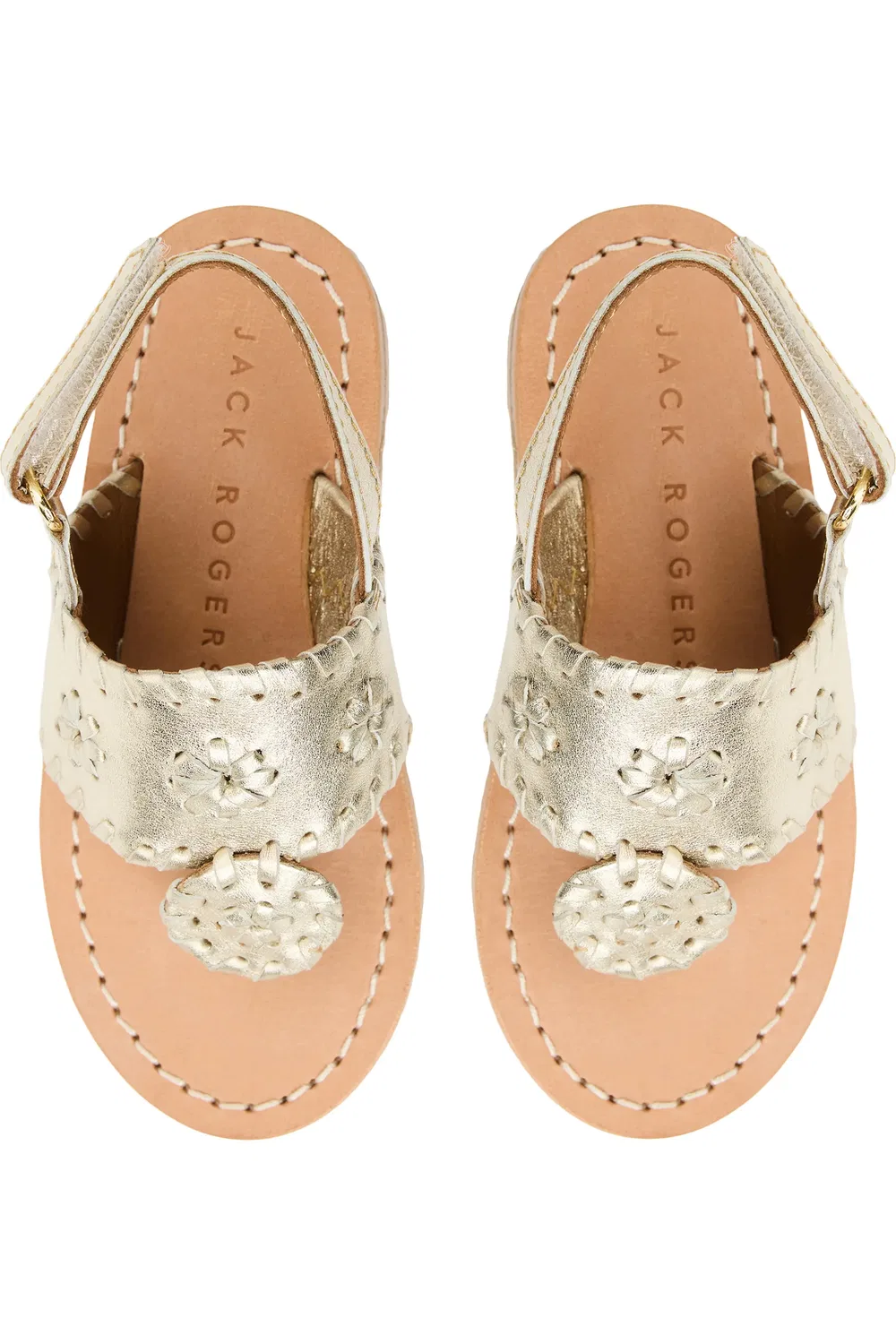 Детские сандалии слингбэк на регулируемом ремешке Jacks Jack Rogers, Platinum — фото 4