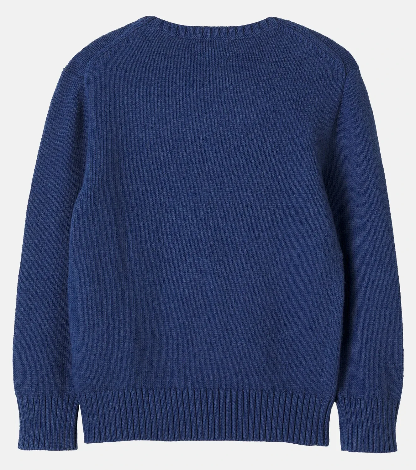 Свитер хлопковый с принтом Polo Ralph Lauren Kids, синий — фото 3