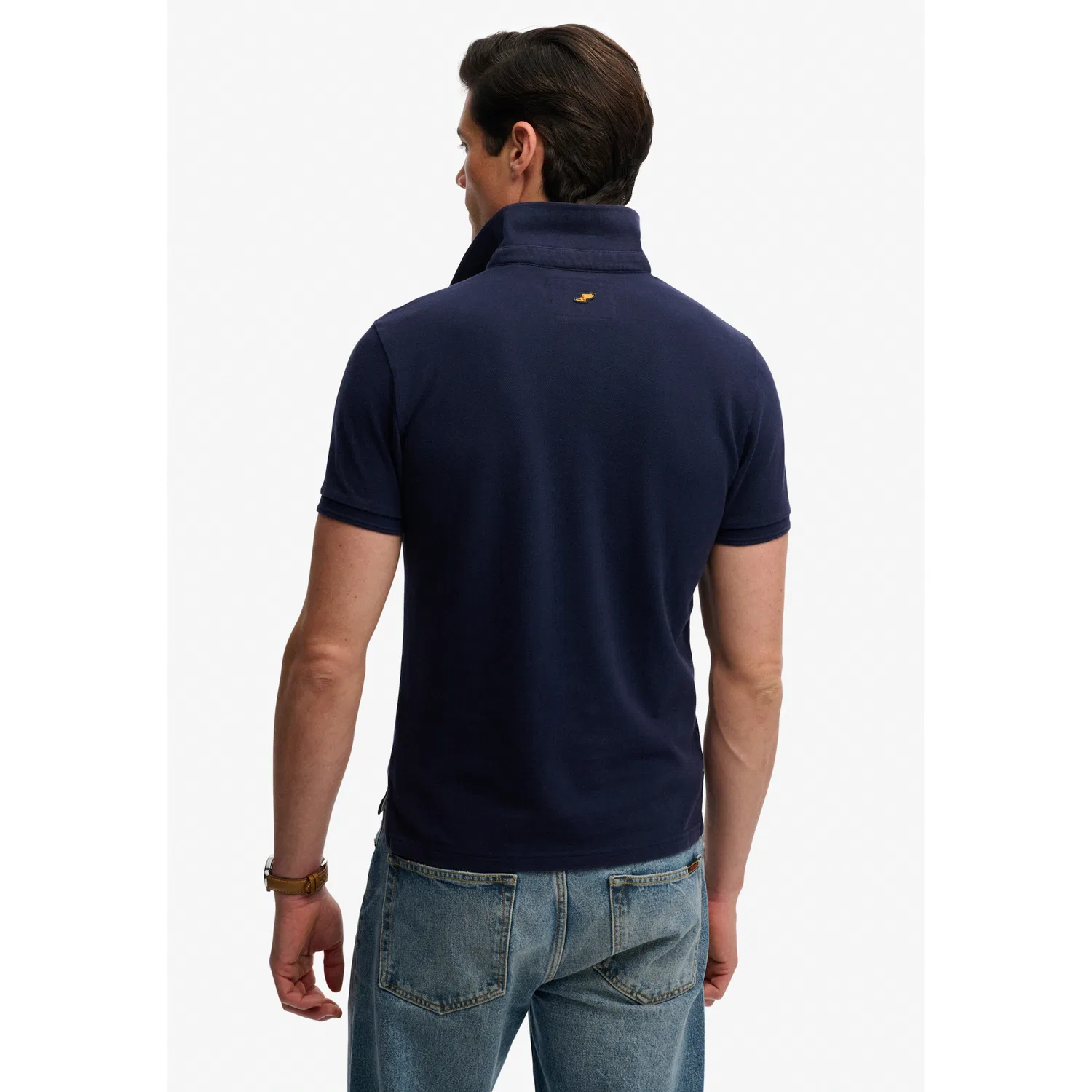 Мужское поло с короткими рукавами Classic Pique Polo Superdry, Rich Navy — фото 3
