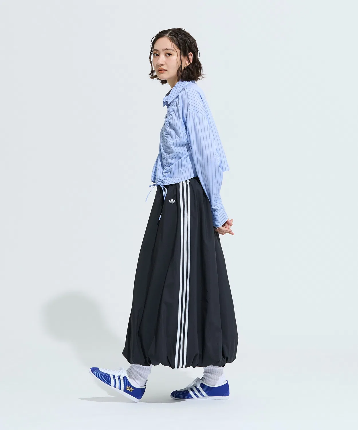 Женская длинная юбка-баллон с принтом Adidas Originals, Black — фото 2
