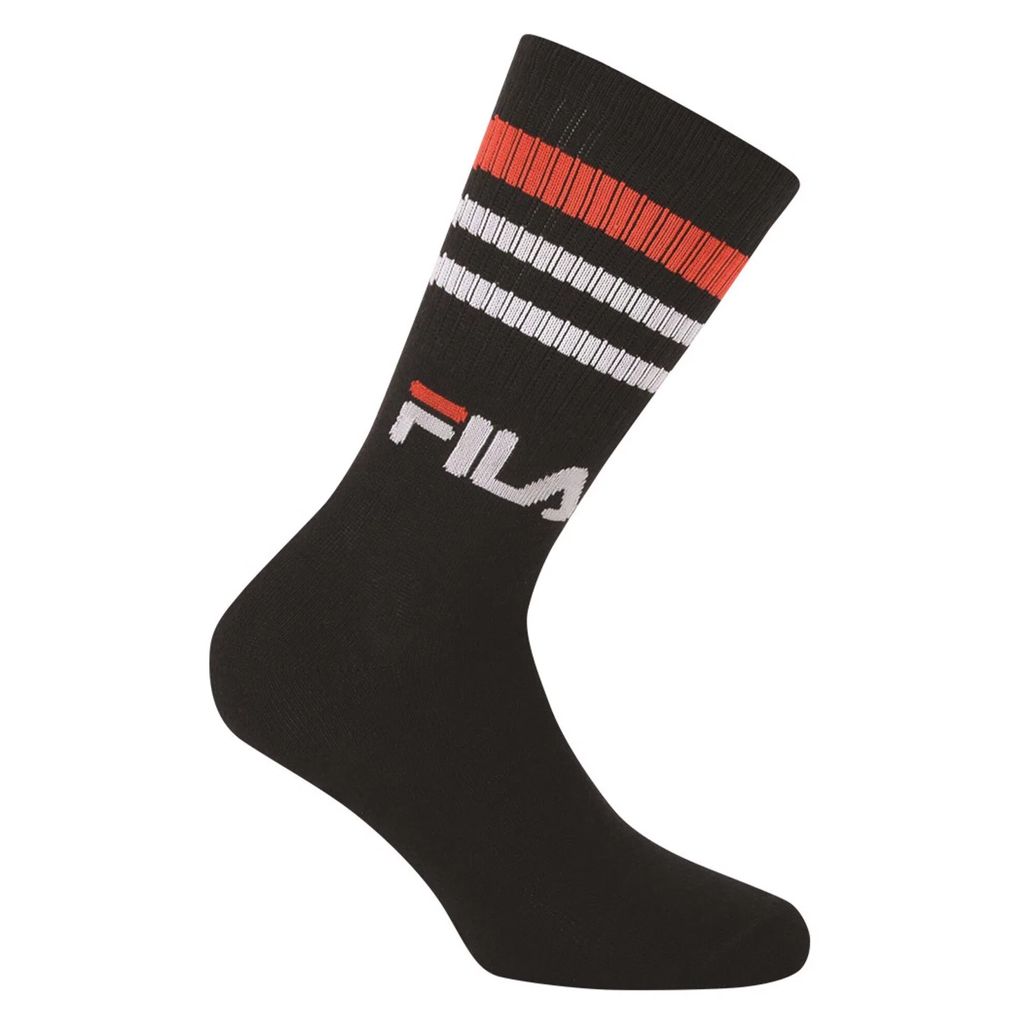 Детские носки с контрастным логотипом и полосками Fila, Schwarz — фото 2