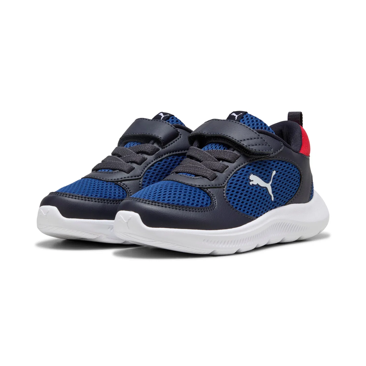 Детские кроссовки с комбинированной застежкой PUMA FUN RACER 2 AC PS, New Navy/PUMA White/Clyde Royal