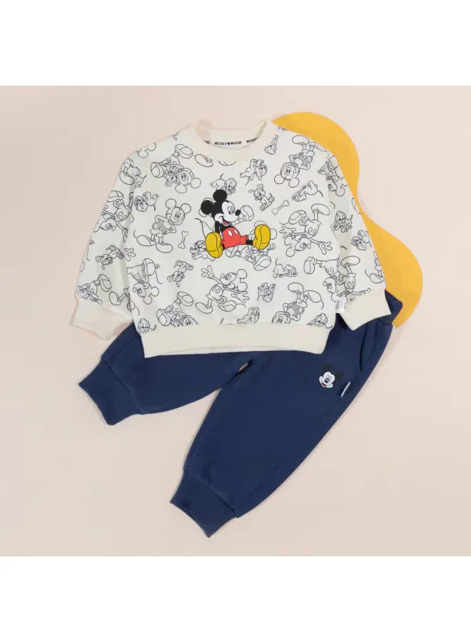 Комплект свитшотов с принтом Mickey Mouse Disney, белый — фото 3