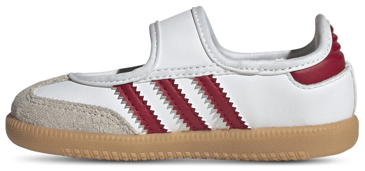 Кроссовки для девочек Samba Jane Adidas, цвет Footwear White/Team Victory Red/Gum — фото 2
