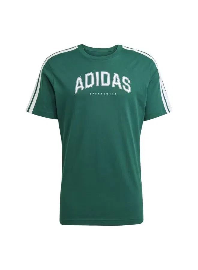 Футболка с линейным графическим принтом Codes collegiate Adidas, зеленый — фото 2