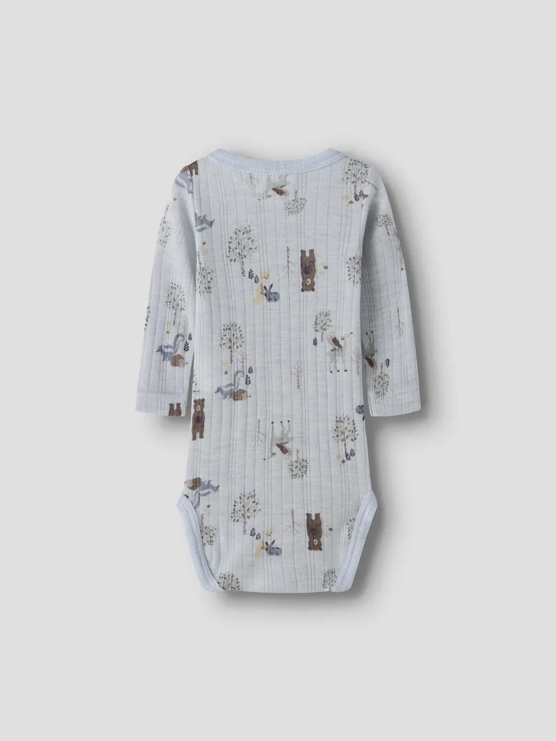 Боди с длинным рукавом из шерсти NBMWANG WOOL NEEDLE Name It, голубой — фото 4