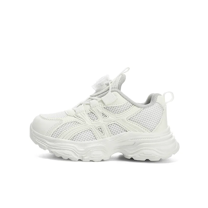 Детские кроссовки с сетчатым верхом Jeep Running Collection Mesh Slip Resistant Cushioning Abrasion Resistant Low Top, Ivory White
