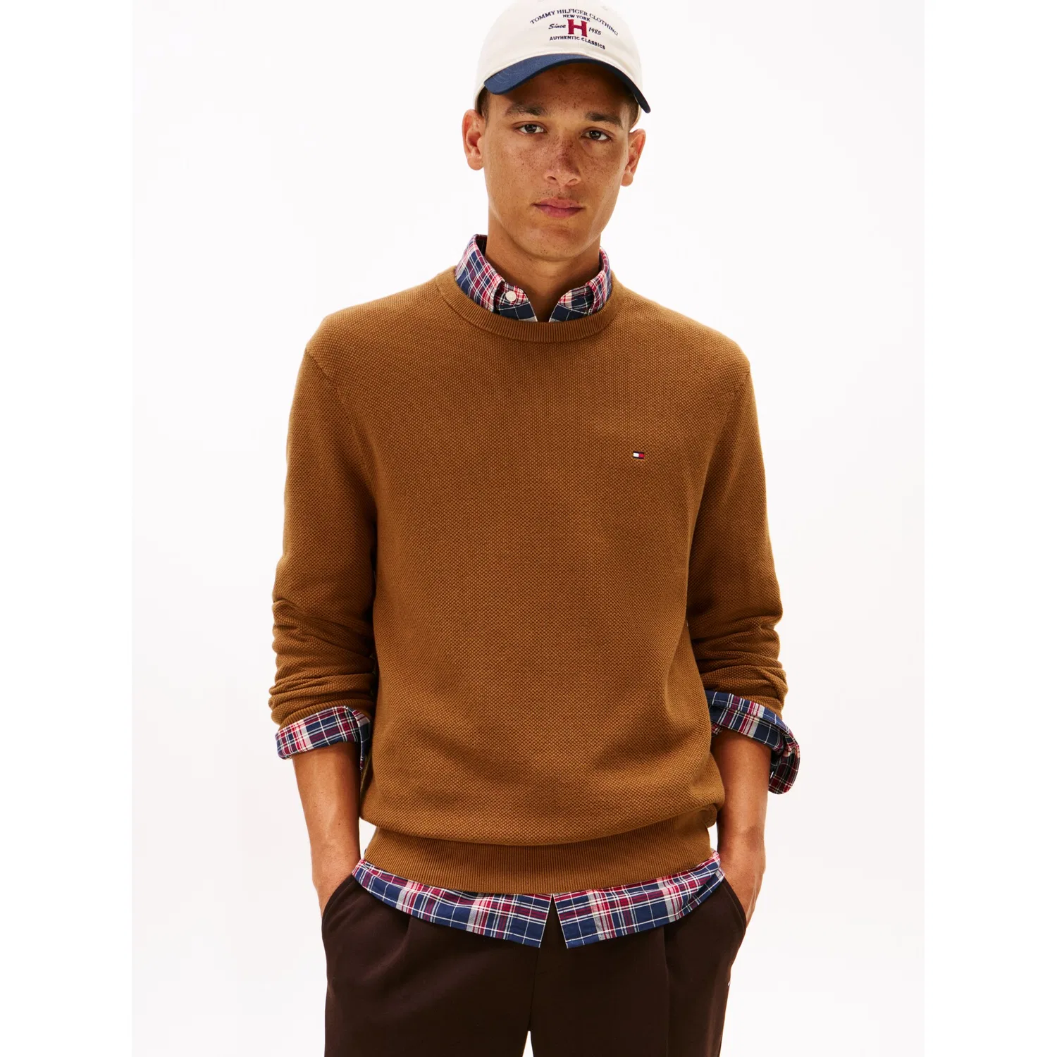 Мужской джемпер с круглым вырезом Tommy Hilfiger, Highland Khaki
