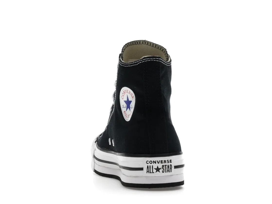 Детские кроссовки на платформе Converse Chuck Taylor All Star Hi Lift Platform Black Converse, Black/White/Black — фото 4