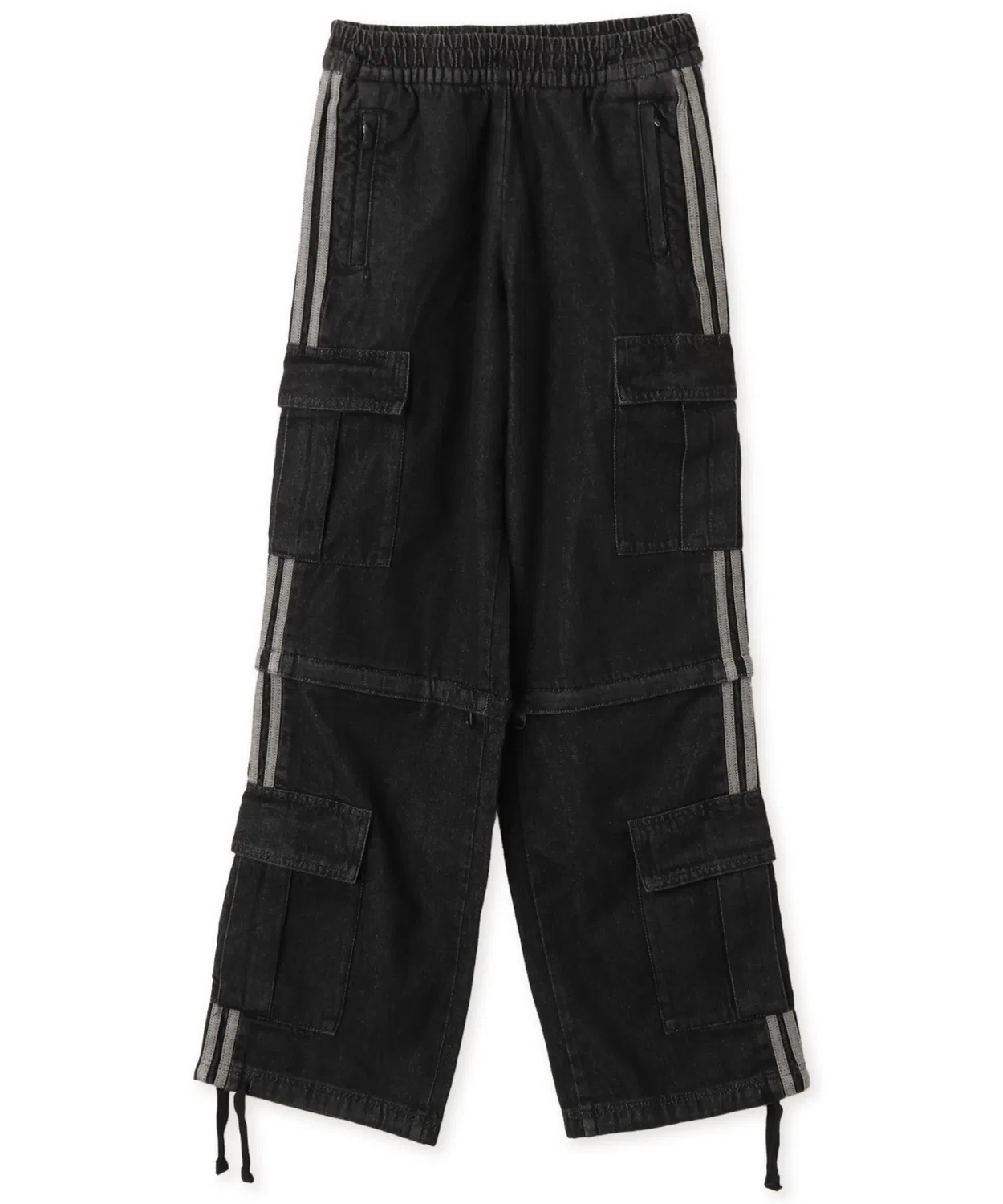 Женские джинсы свободного кроя с 2-в-1 дизайном Mid Rise 2-in-1 Denim Pant Adidas, Черный — фото 3