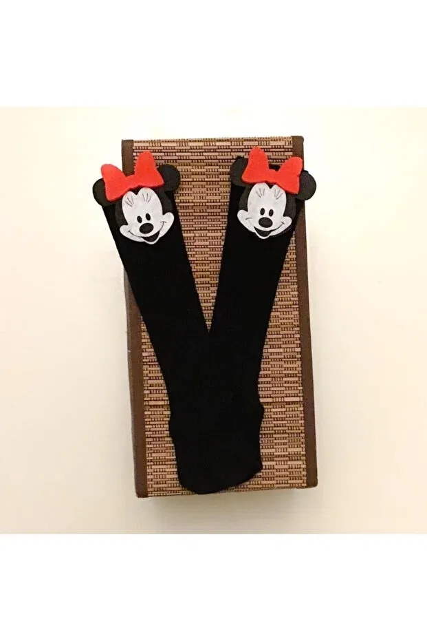 Детские носки для девочек с принтом Mickey Mouse Sude, Siyah