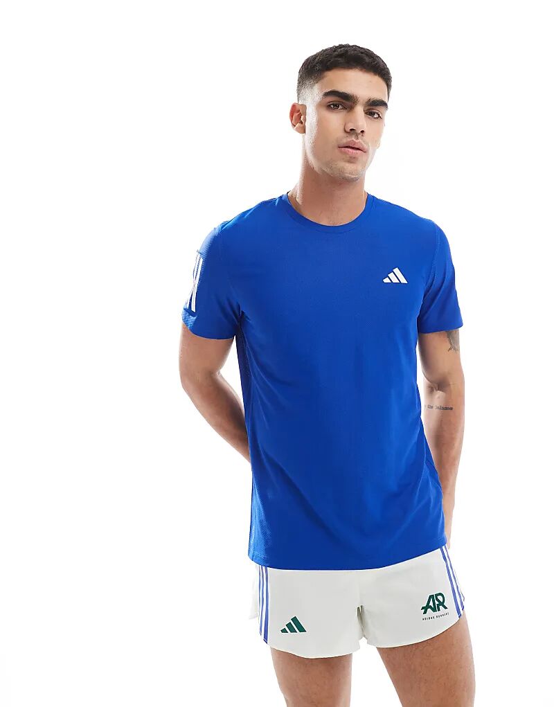 

Футболка adidas Running Own The Run синего цвета adidas performance