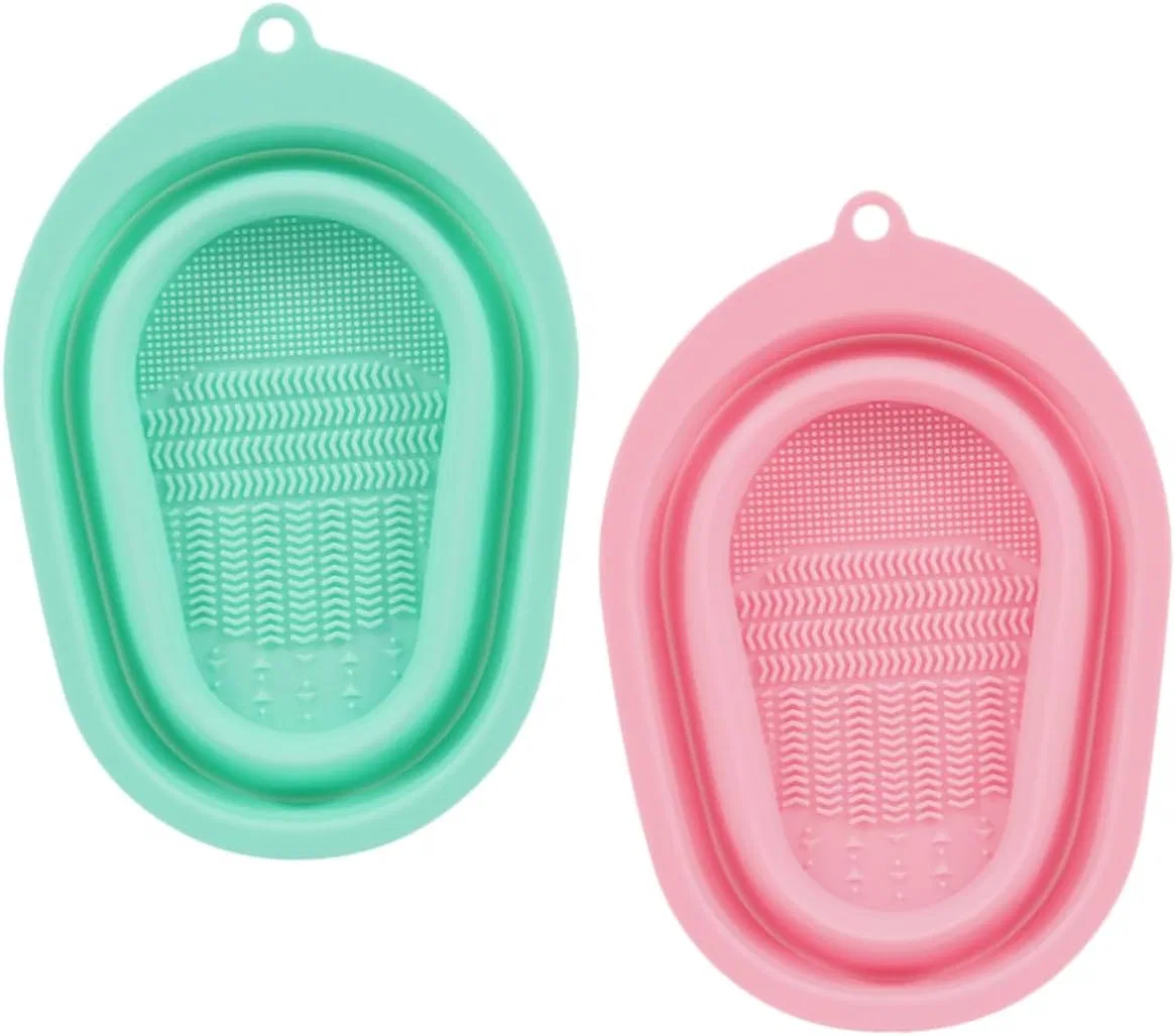 Складной коврик для чистки кистей Silicone Makeup Brush, 2 шт, 15.5x10.3 см Beatifufu