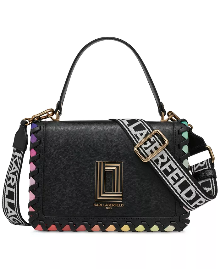 

Сумка кросс-боди Simone Flap с радужной строчкой KARL LAGERFELD PARIS, серый