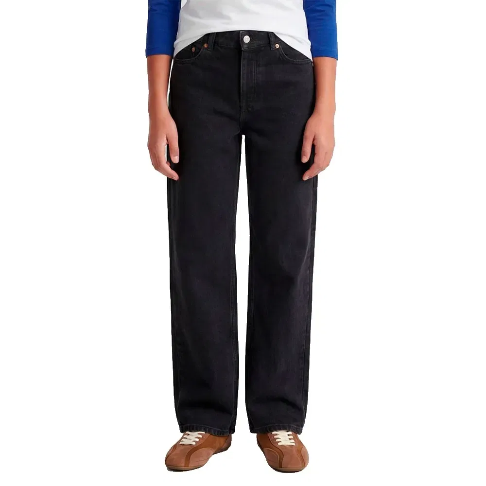 Детские джинсы свободного кроя с высокой посадкой Jack & jones Seville Mr5004 Loose Fit JJXX, Black