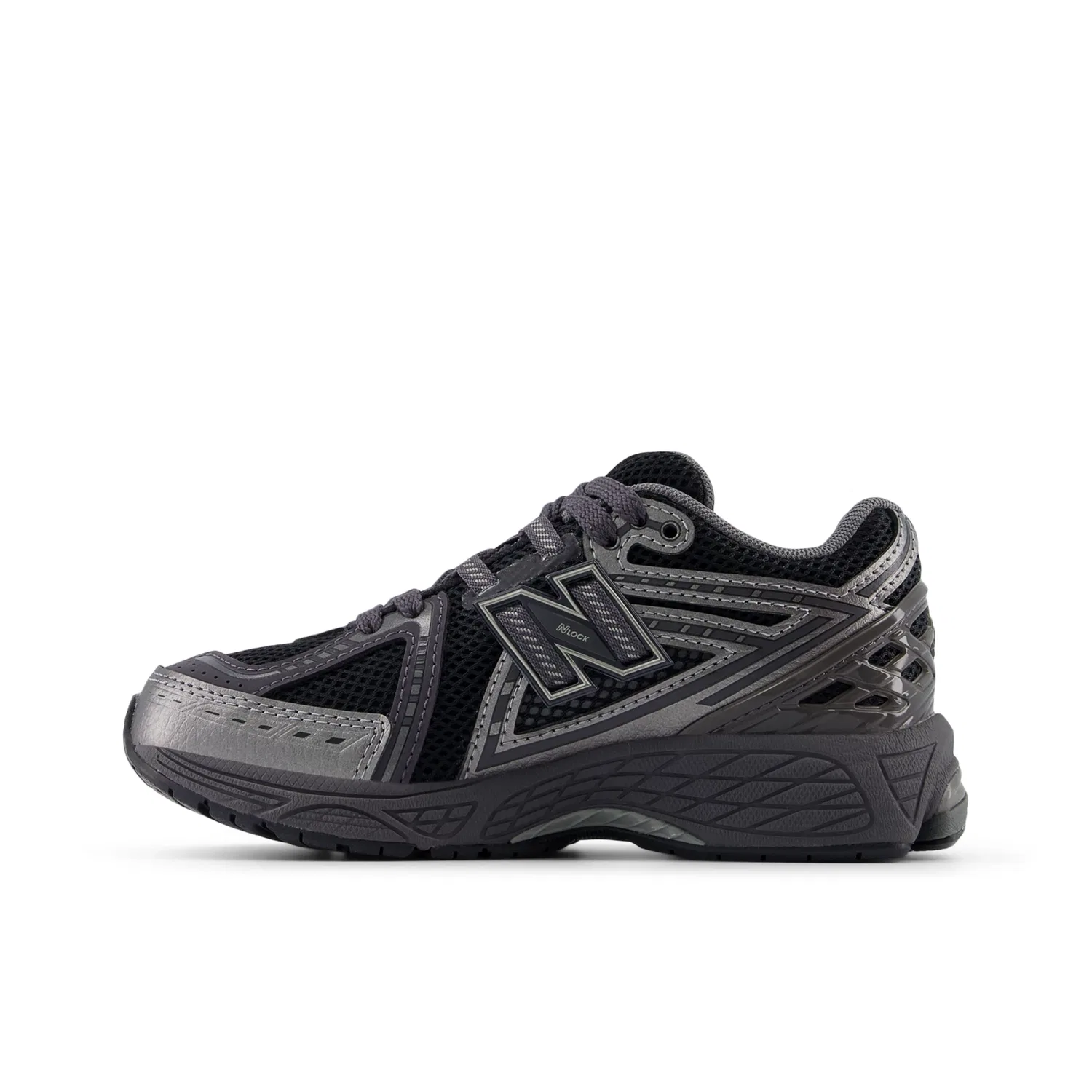 Детские кроссовки с шнуровкой 1906 Lace New Balance, Phantom With Metallic Silver — фото 3