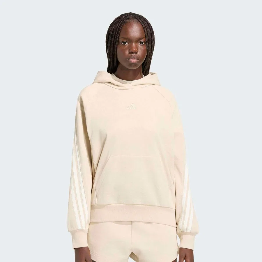 Женский свитшот с капюшоном Kit adidas, Кремовый