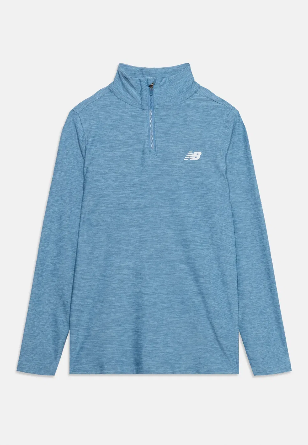 Толстовка-Рубашка с застежкой-молнией до середины груди New Balance, Heron Blue — фото 3