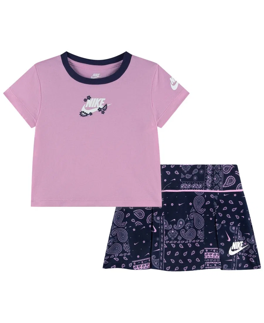 Комплект из футболки и юбки-шопера Nike Retro Remix, Pink