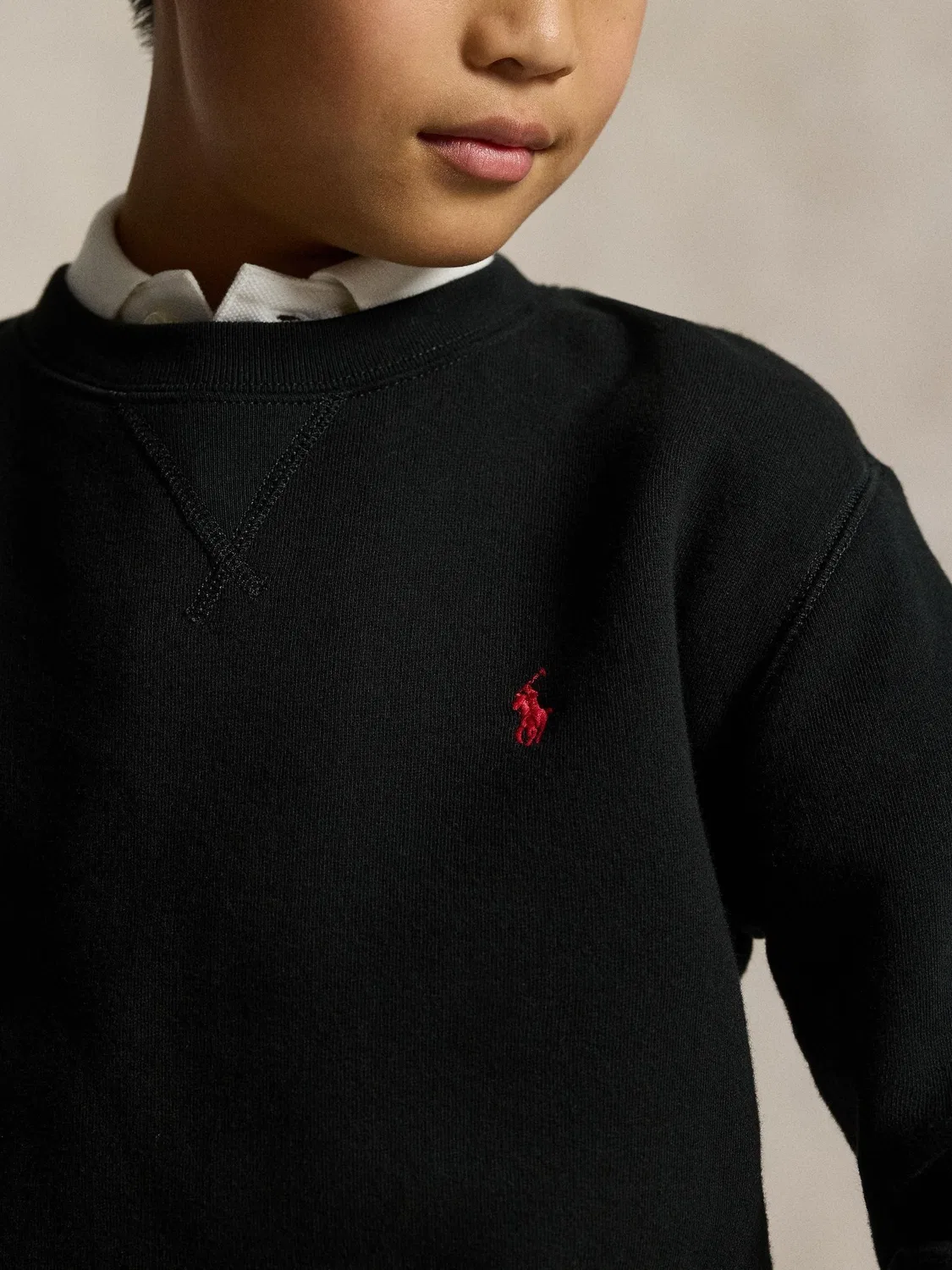 Свитшот с логотипом, Jersey Polo Ralph Lauren, черный — фото 3