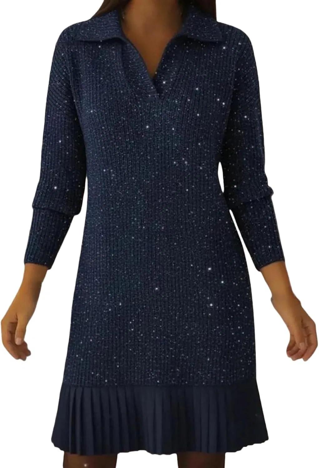 Женское платье с пайетками Polo, Dark Blue