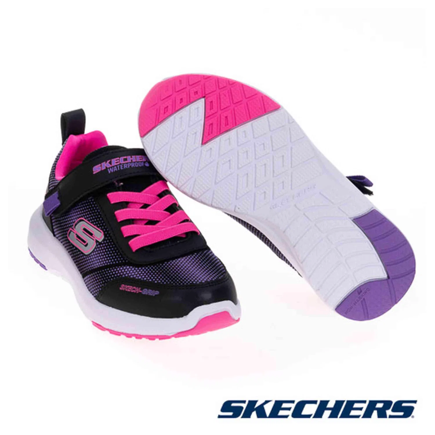 Детские кроссовки для девочек Skechers 303387LBKHP, цвет Schwarz — фото 3