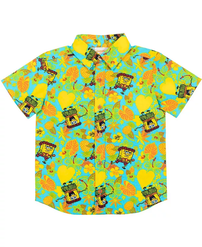 

Рубашка на пуговицах для мальчиков SpongeBob SquarePants, синий