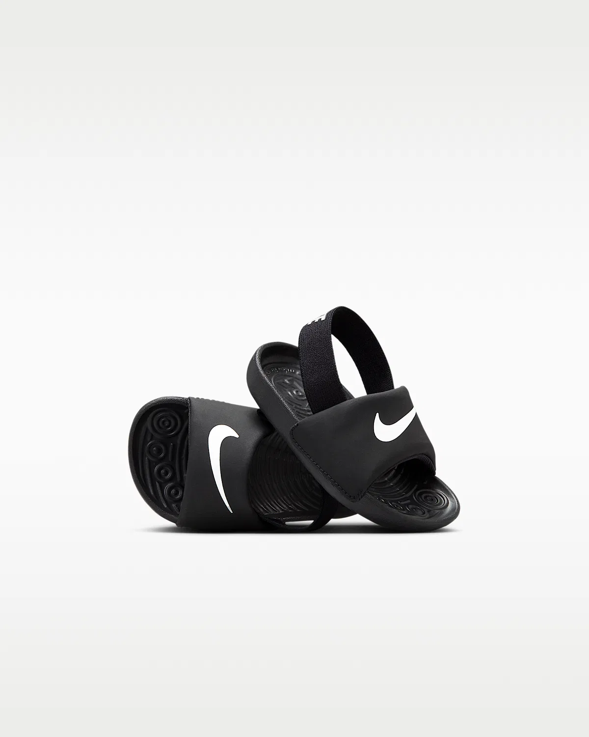 Слайды Nike Kawa для малышей, Black/White/White/White