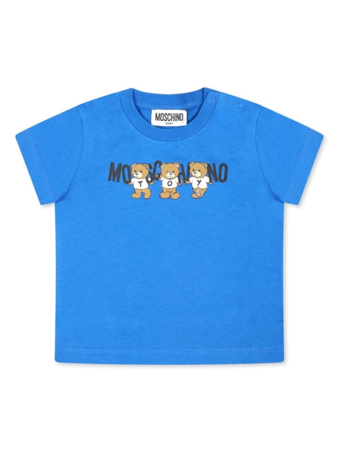 

Moschino Kids футболка из хлопка с принтом «Тедди», синий