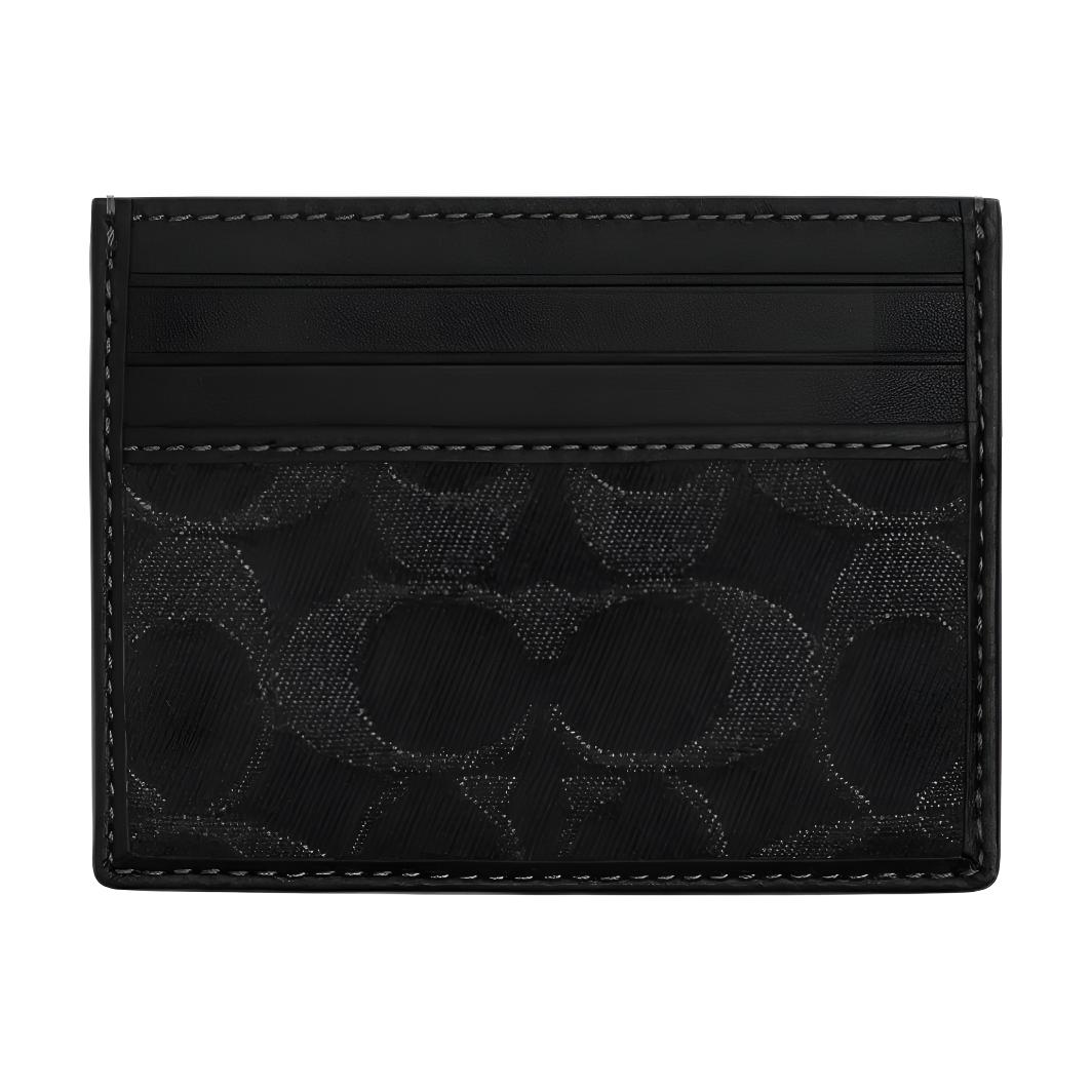 

COACH Кожаный картхолдер мини мужской серебристо-черный, Silver & Black