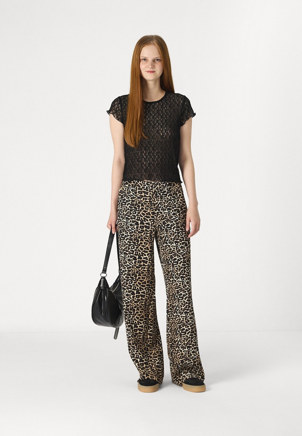 

Тканевые брюки OBJLISA WIDE PANT Object, коричневый