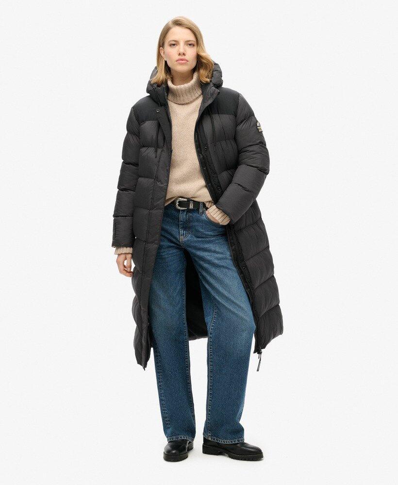 SUPERDRY Длинная стеганая куртка из рипстопа