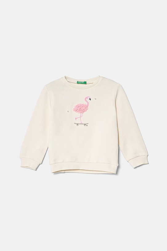 

Детская хлопковая толстовка United Colors Of Benetton, бежевый