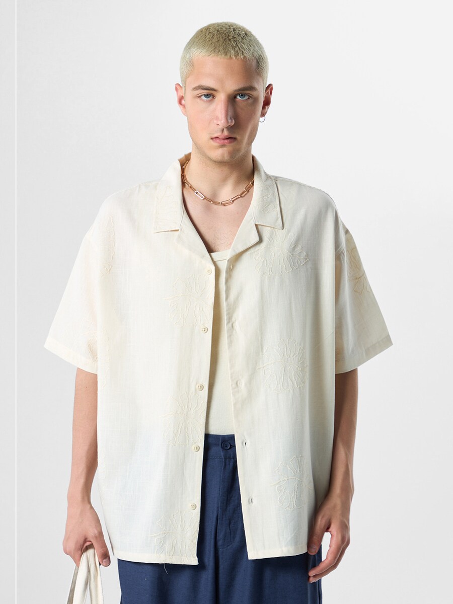 

Рубашка на пуговицах Comfort fit VAMOS CLO, White/Off White