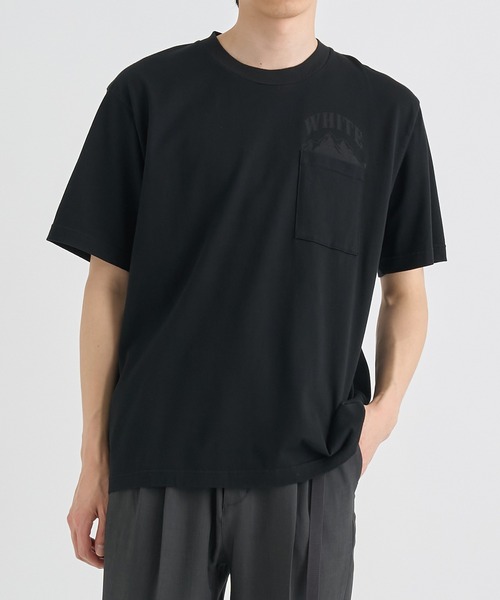 

Футболка с нагрудным карманом WHITE MOUNTAINEERING, белая