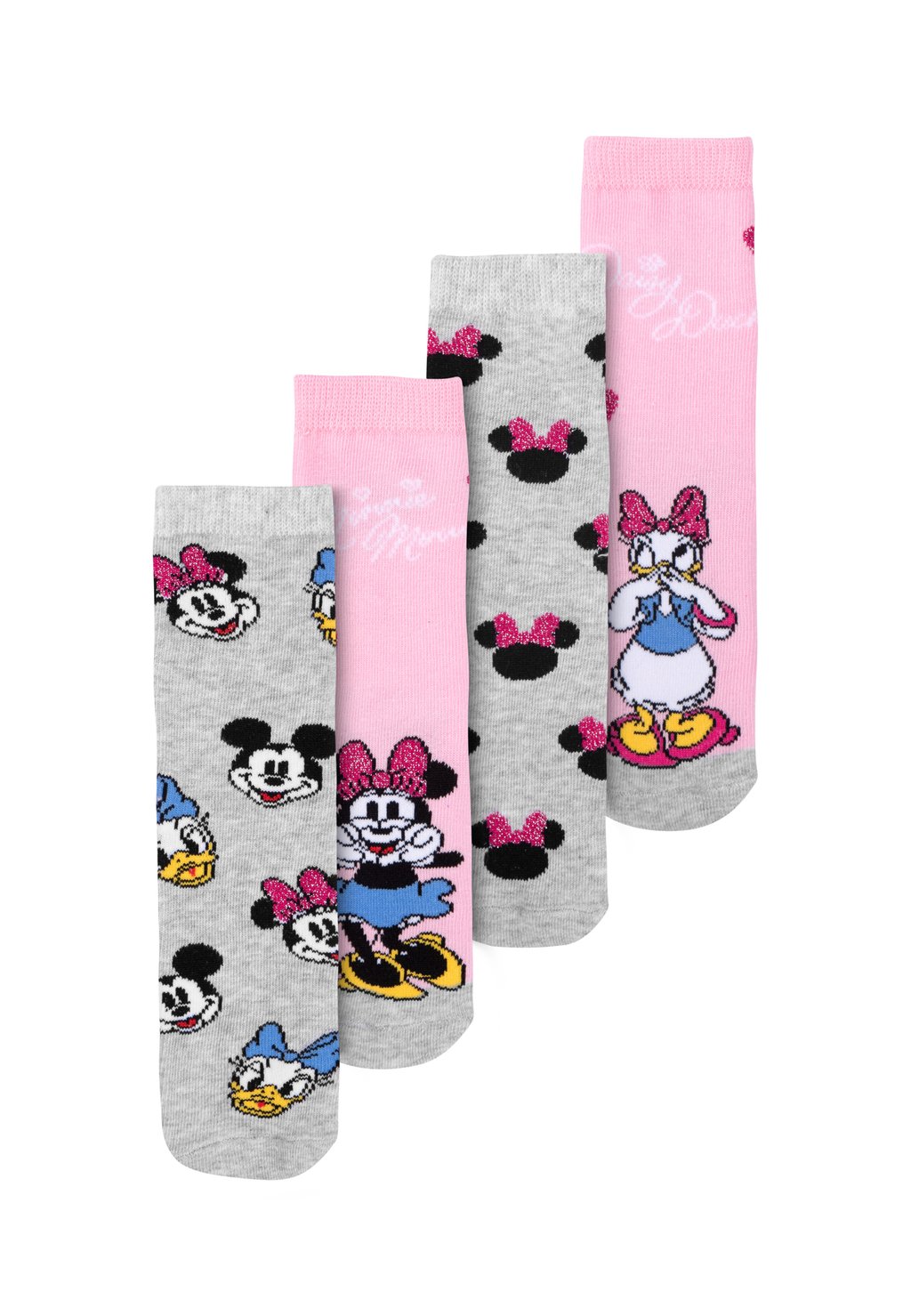 

Носки 4ER PACK MINNIE MOUSE DAISY DUCK SNEAKER Disney, фуксия