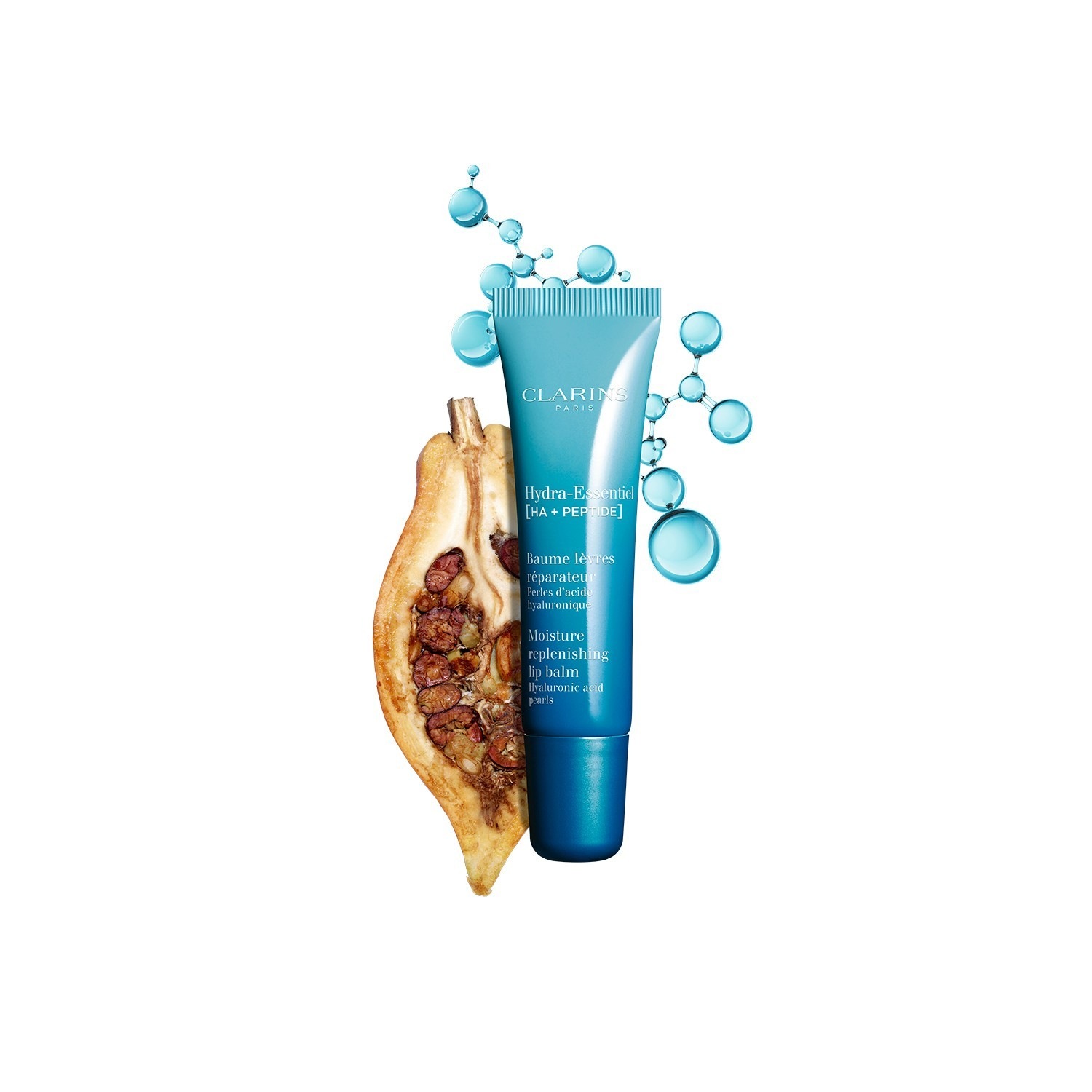 Бальзам для губ hydra-essentiel ha² baume lèvres réparateur Clarins, объем 15 мл — фото 2