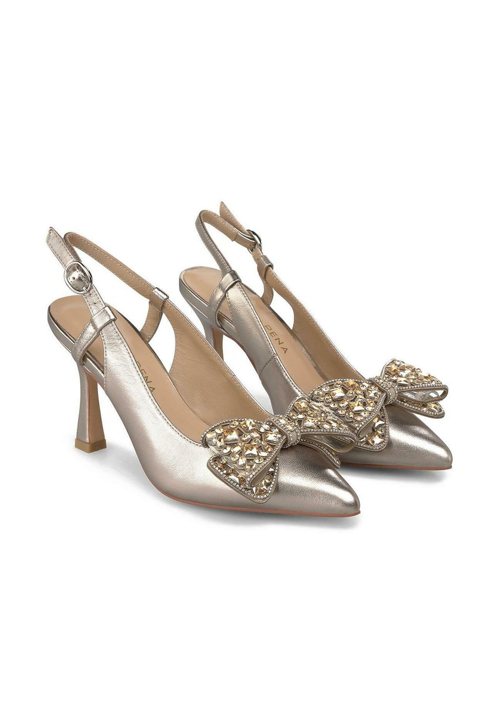 Классические туфли на каблуке DE AGUJA CON PUNTERA AFILADA Y CIERRE CON HEBILLA - High heels Alma en Pena, цвет Bronce — фото 3