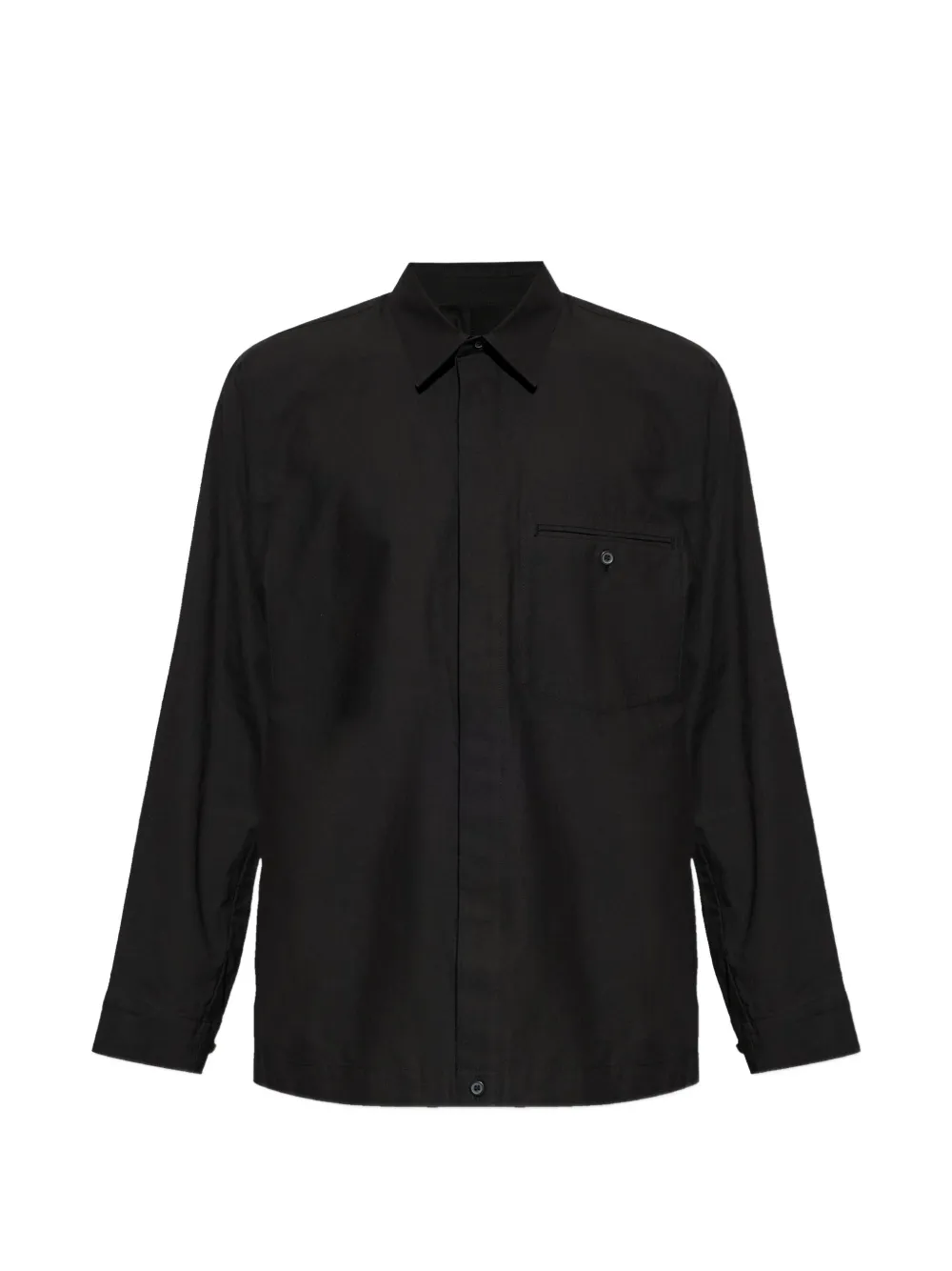 

Рубашка с карманом и пуговицами Streamline Homme Plissé Issey Miyake, черный