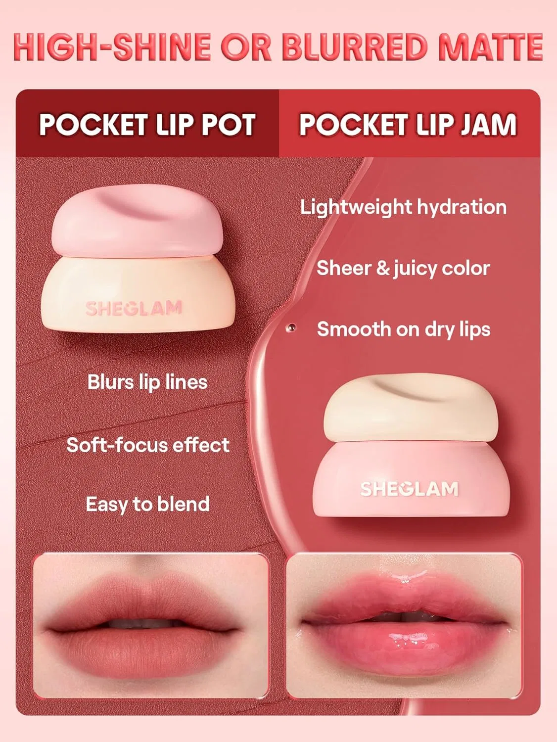 Матовая помада-бальзам «Bounce Putty Pocket Lip Pot» от SHEGLAM Sheglam, Peachy Pie — фото 2