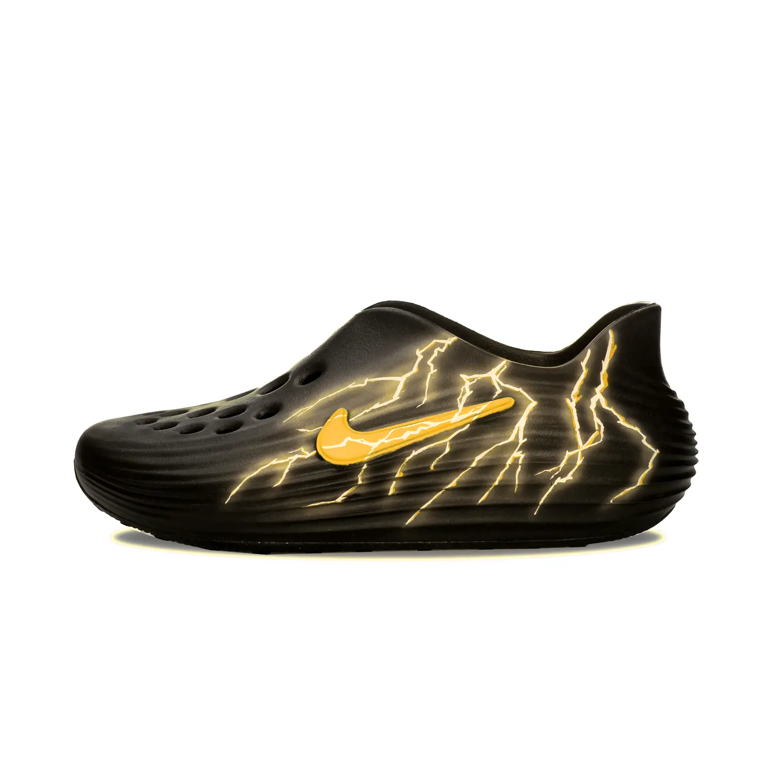 Сабо ReactX Rejuven8 унисекс, черные, желтые Nike, Black Yellow