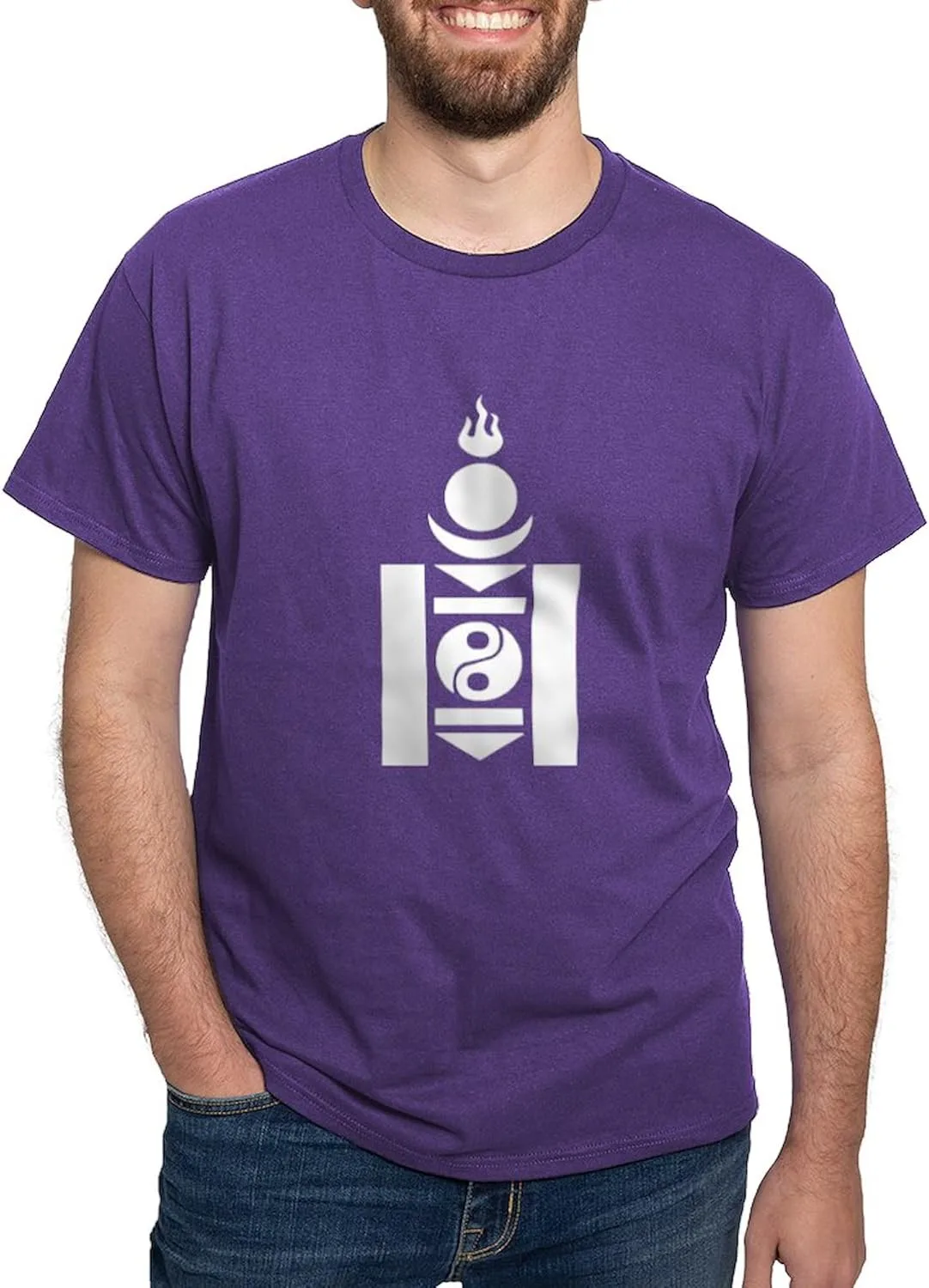 

Футболка CafePress Soyombo White Dark, мужская, 100% хлопок