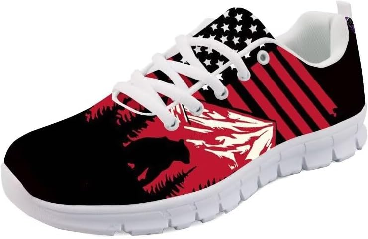 

Женские спортивные кроссовки Forchrinse с принтом американского флага и смелого орла, кроссовки для мужчин и женщин, обувь USA, президентская независимость, красный