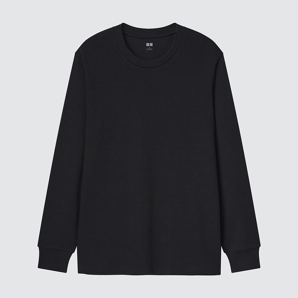 

Лонгслив Uniqlo Crew Neck, черный