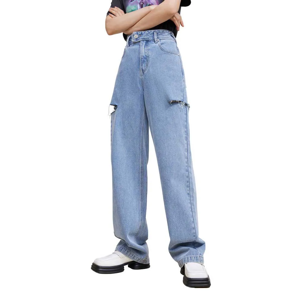 

Брюки Lily Chic Ripped Denim, синий