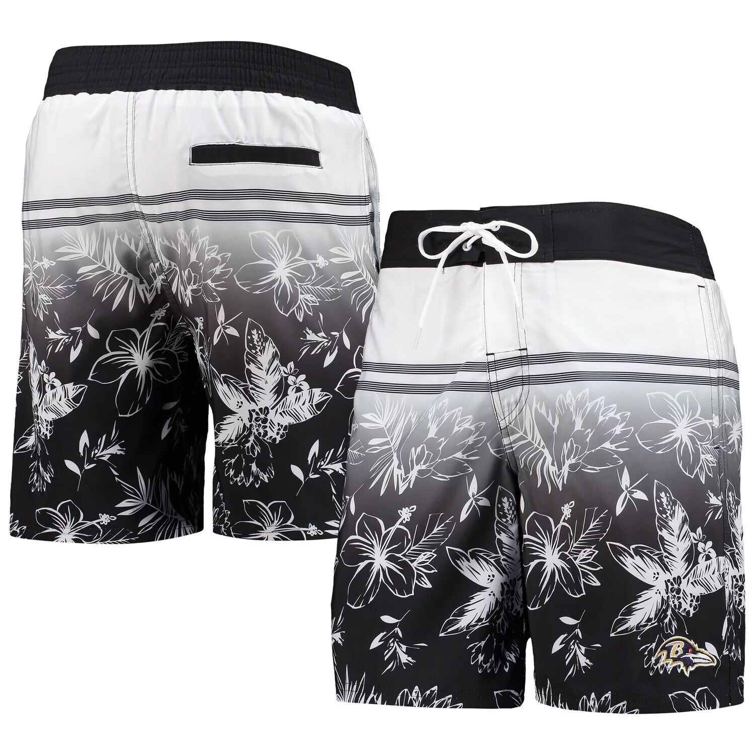 

Мужские спортивные шорты Carl Banks Black Baltimore Ravens Island Volley Swim Shorts G-III