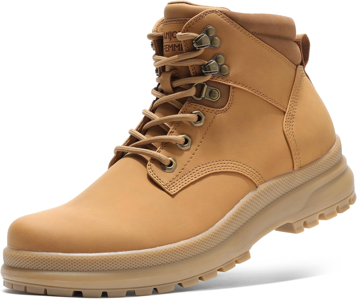 

Мужские водонепроницаемые походные ботинки ANJOUFEMME - легкая поддержка щиколотки, противоскользящие трекинговые туфли для активного отдыха на природе, желтый